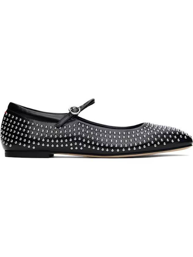 Black Uma Mini Stud Mary Jane Ballerina Flats 251454F118003