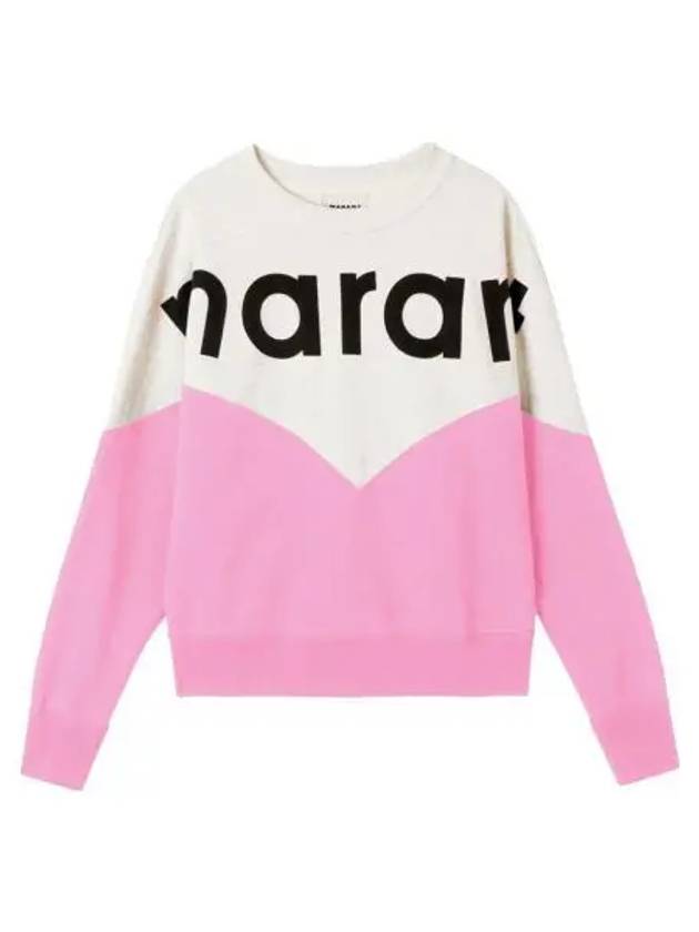 W 이자벨 마랑 휴스턴 투톤 마랑 스웨트셔츠 푸시아 블랙 23SS W Isabel Marant Houston Two Tone Marant Sweatshirt Fuchsia Black 23SS