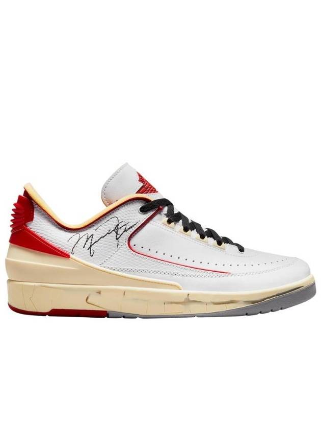 조던 2 x 오프화이트 레트로 로우 SP 화이트 앤 바시티 레드 DJ4375 106