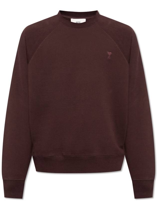 Ami Alexandre Mattiussi Sweatshirt With Logo  Women's  Burgundy