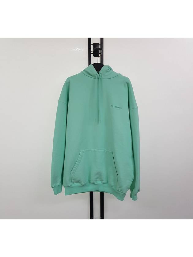 발렌시아가 로고 코튼 후디 후드티