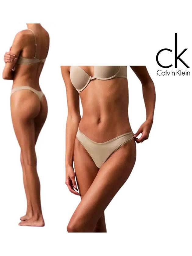 캘빈클라인 언더웨어 여성 라지브이 끈팬티 카키