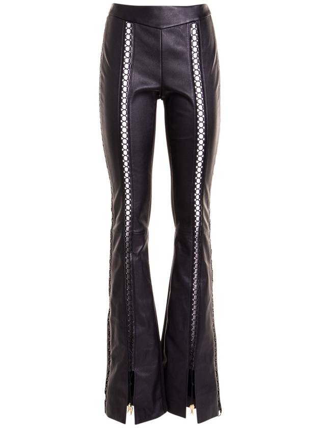 Roberto Cavalli Black leather pants