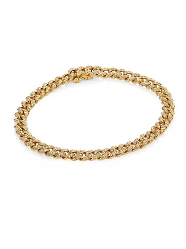 에센셜 미니 다이아몬드 파베 링크 팔찌 Essentials Mini Diamond Pave Link Bracelet