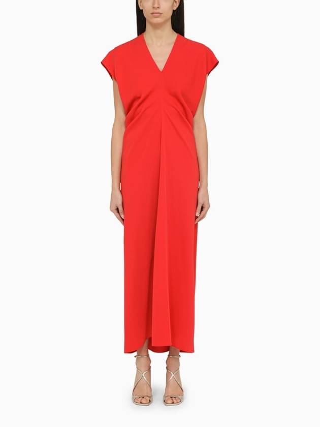 P.A.R.O.S.H. Red crepe long dress