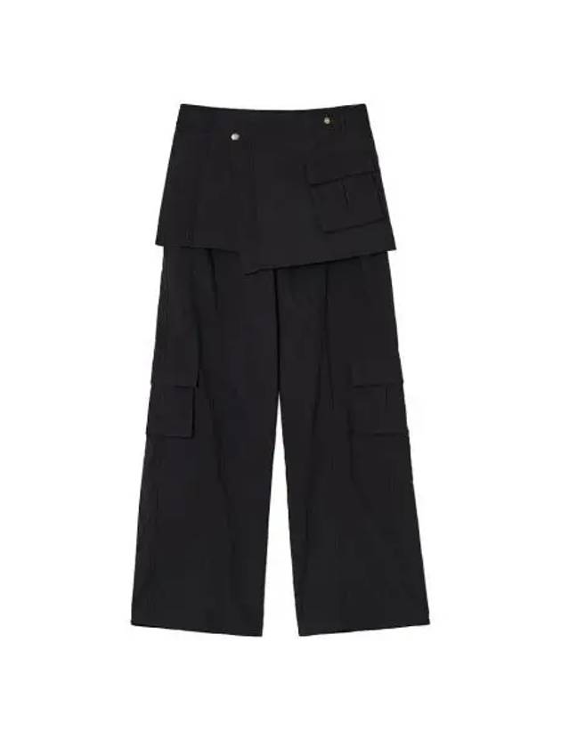 다이애그널 카고 랩 팬츠 블랙 Diagonal Cargo Wrap Pants Black
