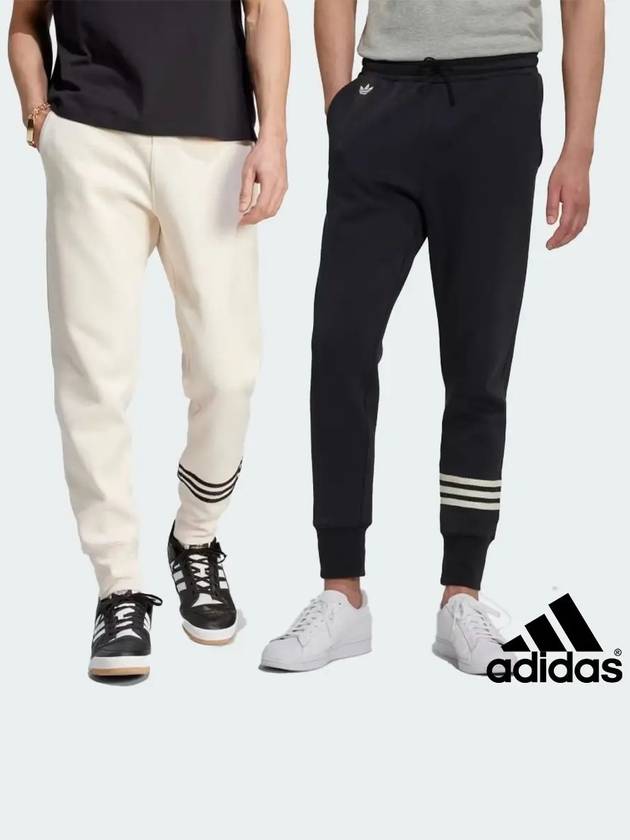 아디다스 뉴클래식 스웨트 조거팬츠 블랙 아이보리