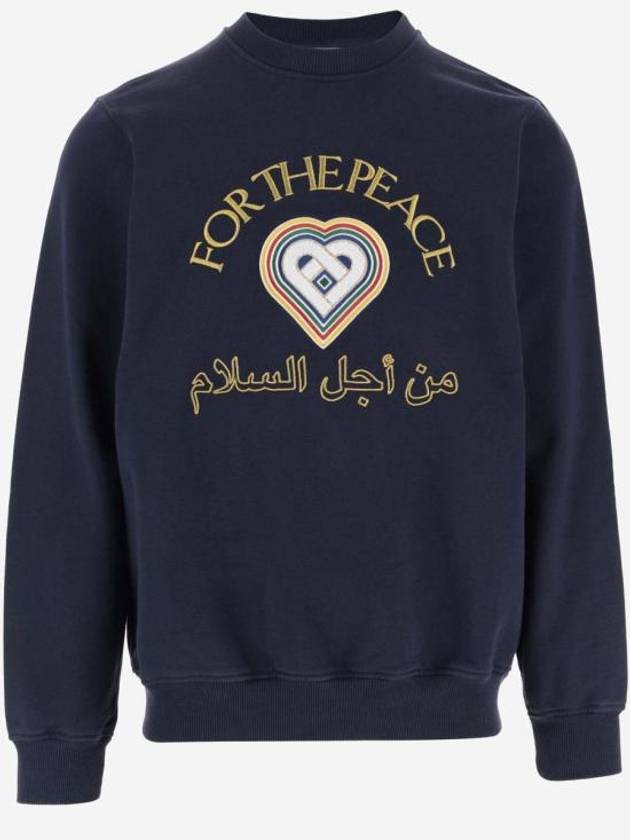 카사블랑카 포 더 피스 맨투맨 네이비