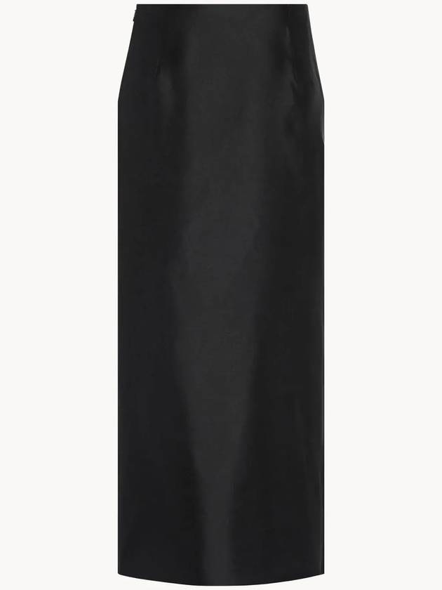 The Row 카니타 사이드 슬릿 미디 스커트 6421W2169_BLK