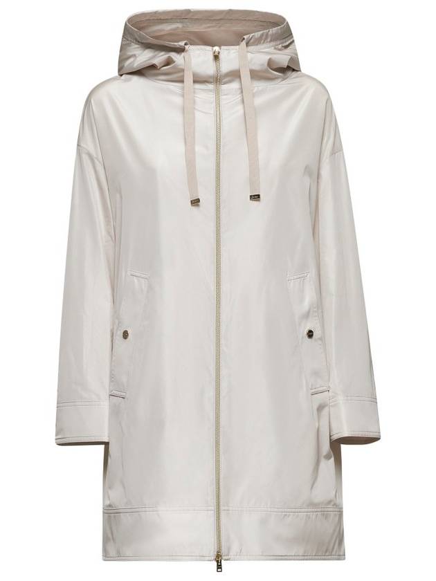 헤르노 후드 드로우스트링 지퍼업 레인코트
