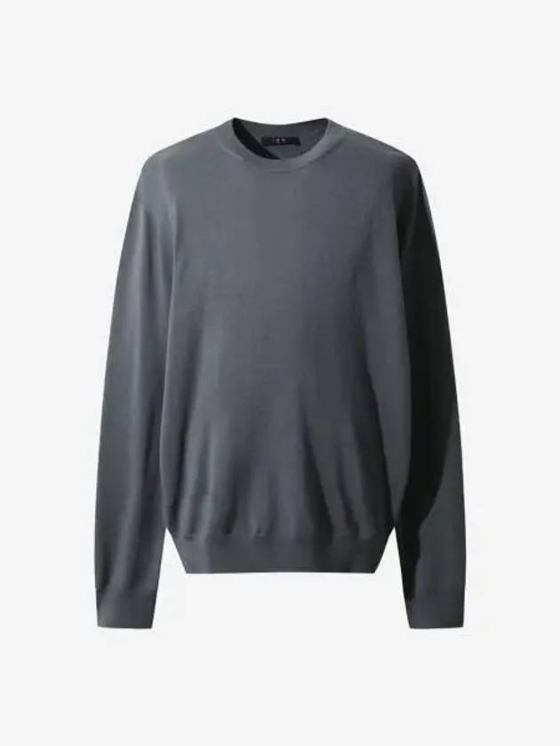 말레요스페 울 베이직 라운드넥 스웨터 그레이 Iro Maleyospe2 Wool Basic Round Neck Sweater Grey