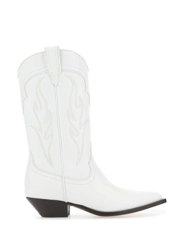 SONORA 화이트 가죽 산타페 앵클 부츠 SANWHCAL01OTEW WHITE