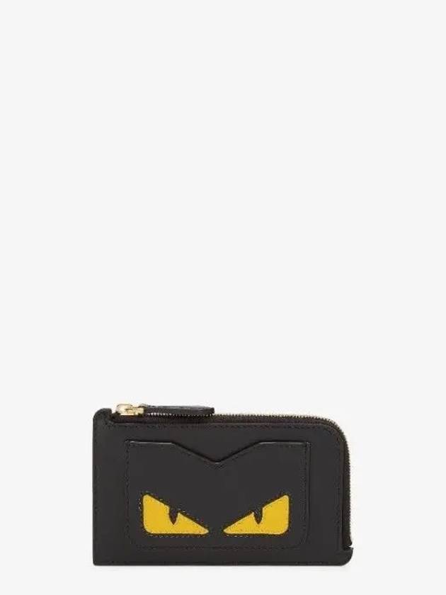 펜디 블랙 레더 설날 카드 홀더 8M0489ATXUF1QIO