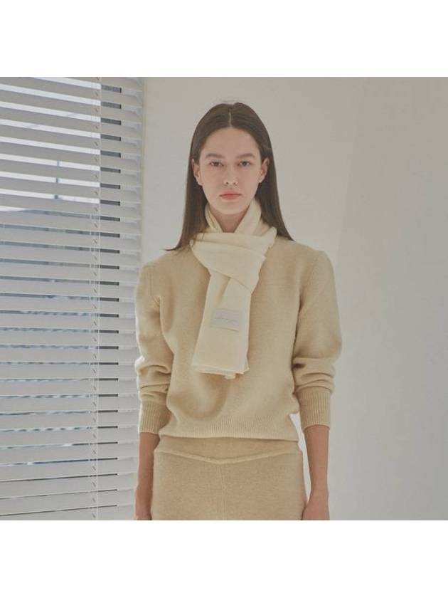화이트프로젝트 메리노 캐시미어 니트 머플러 크림