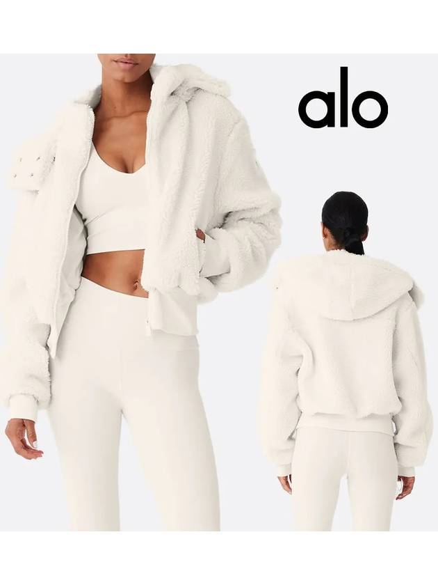 alo 알로 자켓 폭시 셰르파 탑 재킷 아이보리