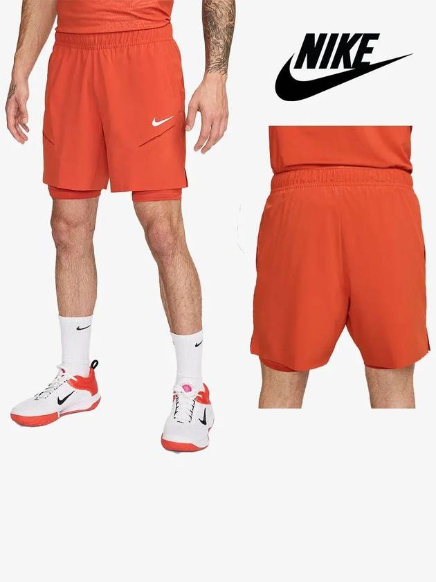 나이키 반바지 코트 슬램 테니스 쇼츠 오렌지
