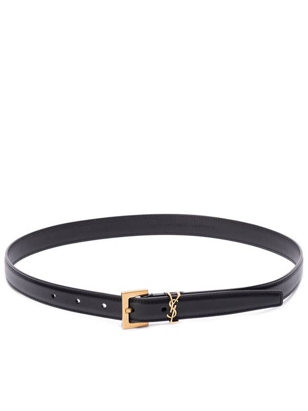 Saint Laurent `Cassandre` Thin Belt With Square Buckle