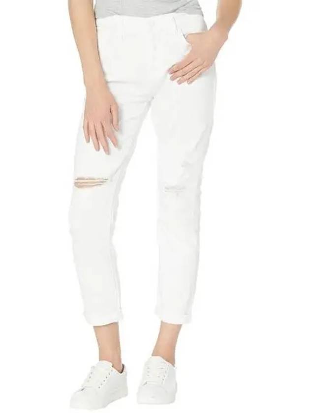 4171850 7 For All Mankind Josefina in Broken Twill White Destroy