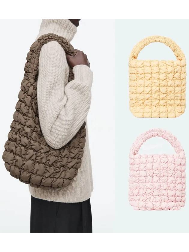 코스 가방 퀼트 미니 토트 사각 구름 백 브라운 핑크 옐로우