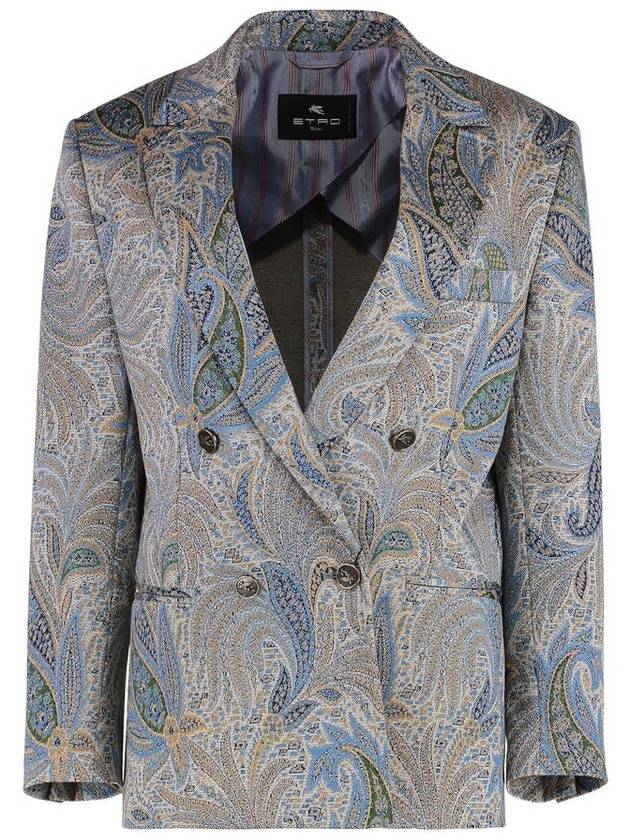 에트로 더블브레스트 페이즐리 자카드 재킷