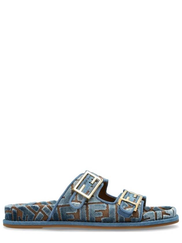 Fendi FF 자카드 슬립온 슬라이드