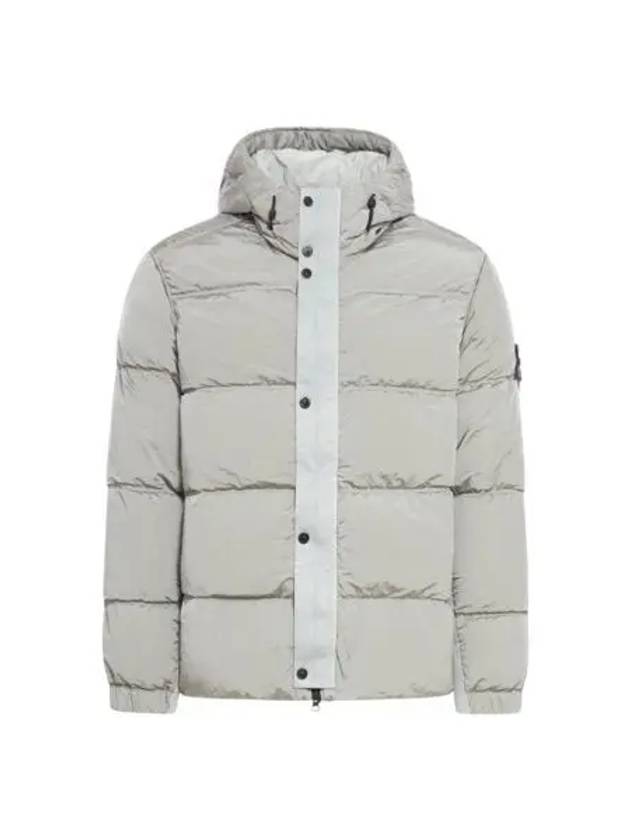 스톤 아일랜드 41419 나일론 메탈 에코닐 후드 다운 자켓 안티 드롭 그레이 24FW Stone Island 41419 Nylon Metal Econyl Hooded Down Jacket Anti Drop Grey 24FW