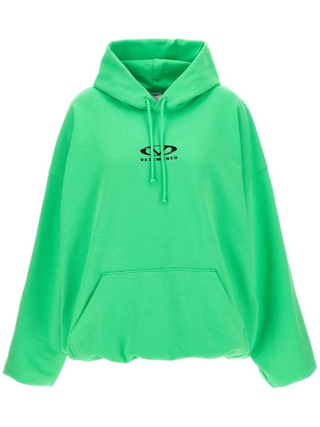 VETEMENTS & 39 오벌 로고& 39 후드티 UA66HD600ENEONGREEN