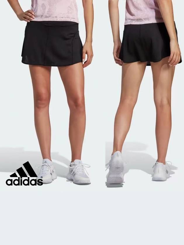 아디다스 여성 매치 히트 테니스 스커트 치마 블랙