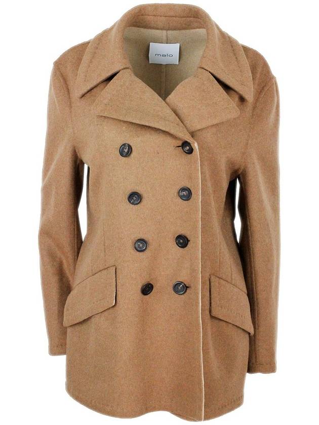 Malo Wool and cashmere double-breasted coat