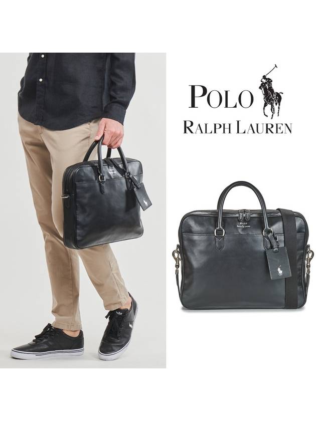폴로 랄프 로렌 스무스 레더 커뮤터 남성 비즈니스 가방 브리프케이스