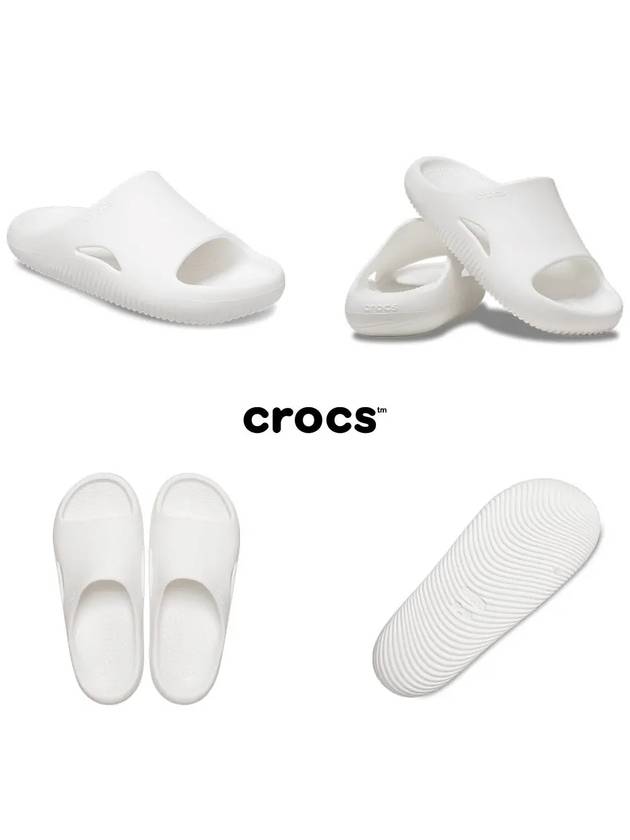 크록스 멜로우 리커버리 슬라이드 슬리퍼 화이트