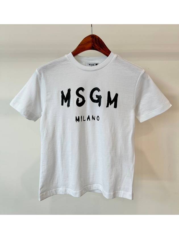 24FW MSGM 키즈 티셔츠 F4MSJUTH290 화이트 6 8 10A