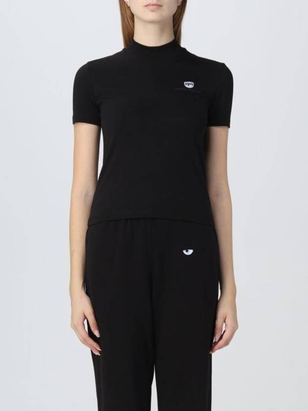 22FW 키아라 페라그니 반팔 티셔츠 73CBHT02CJT04 899 Black