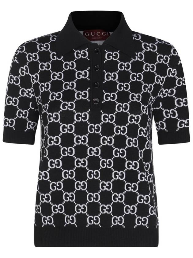 구찌 리버시블 GG 자카드 폴로 셔츠