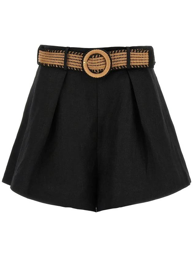 Zimmermann Halliday 턱 하이웨이스트 쇼츠 9936ASS2410_BLK