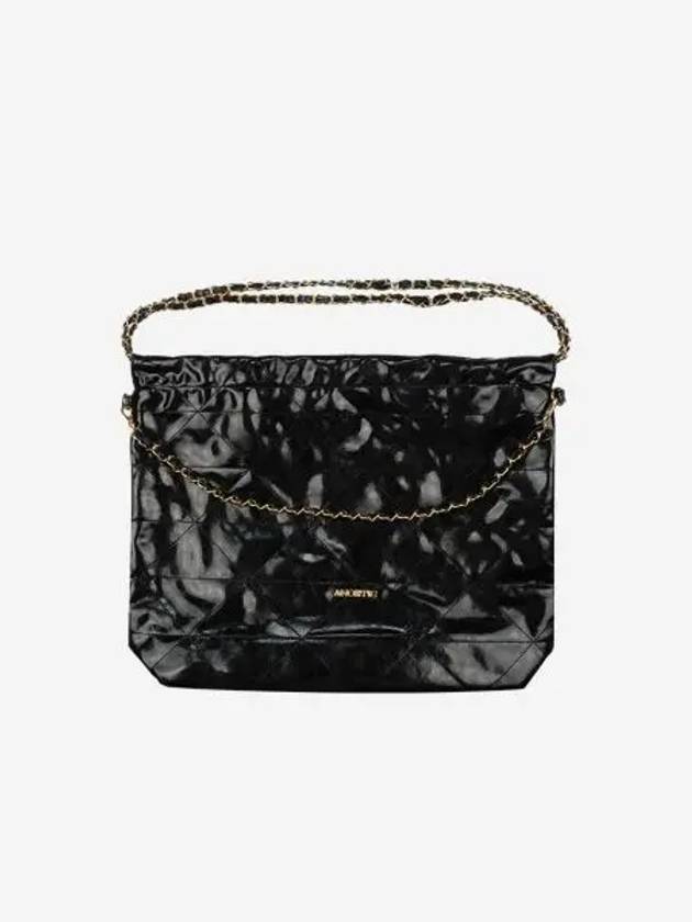 아노에틱 ANC 드로우 체인 숄더 백 블랙 Anoetic Anc Draw Chain Shoulder Bag Black