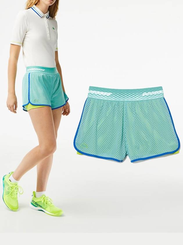 라코스테 여성 테니스 쇼츠 반바지 팬츠 민트