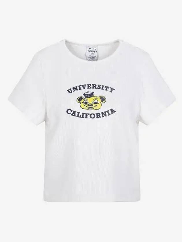 와일드 동키 우먼 캘리포니아 티셔츠 화이트 Wild Donkey Women California T Shirt White