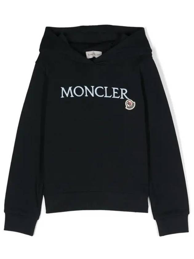 24SS 몽클레주니어 12 14 로고 후디 네이비