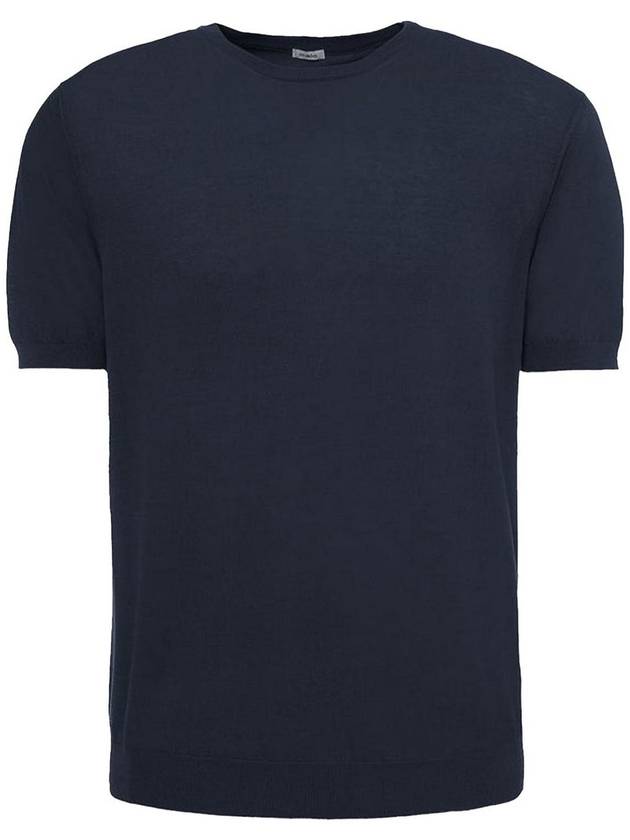 Malo Navy Blue Cotton T-Shirt