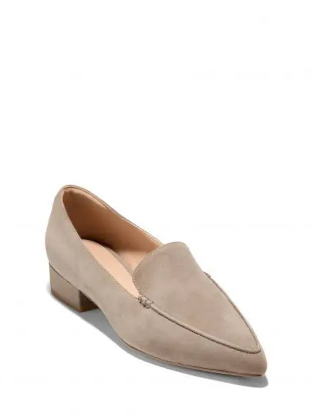 우먼 콜한 발렌티나 포인트 토 로퍼 Irish 크림 스웨이드 9949460