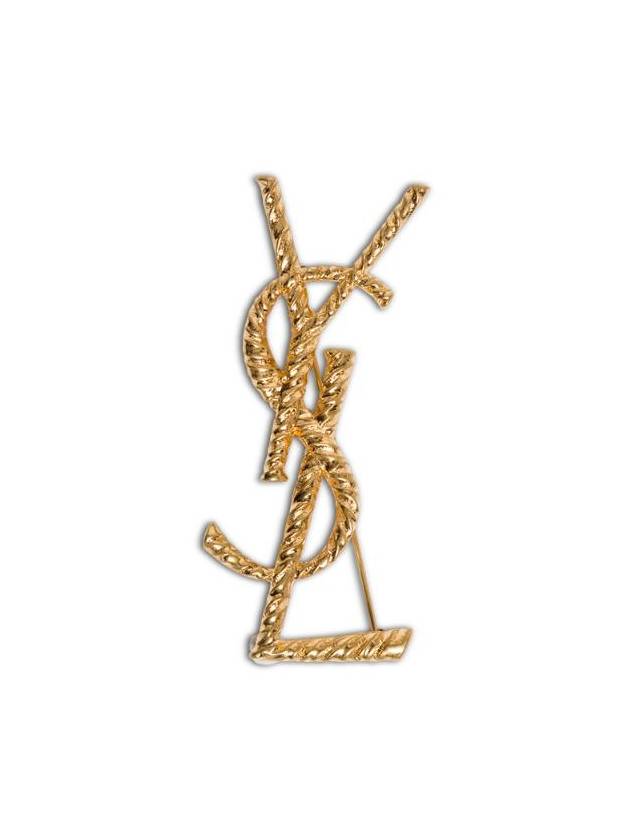 SAINT LAURENT Opyum YSL Twisted Metal Brooch Saint Laurent Woman 840195Y15008060