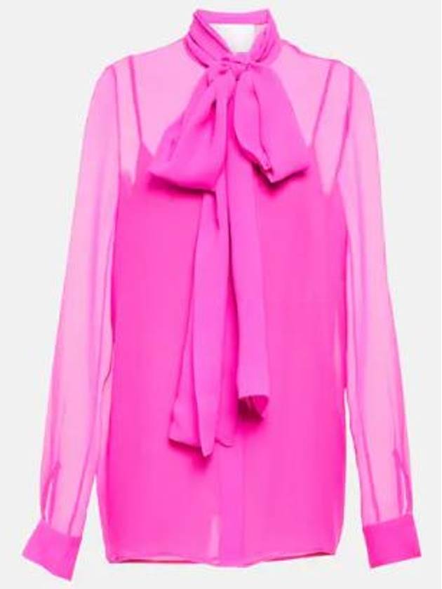 NB04 코스타렐로스 여성 셔츠 Quinn tie neck silk chiffon blouse P00749759