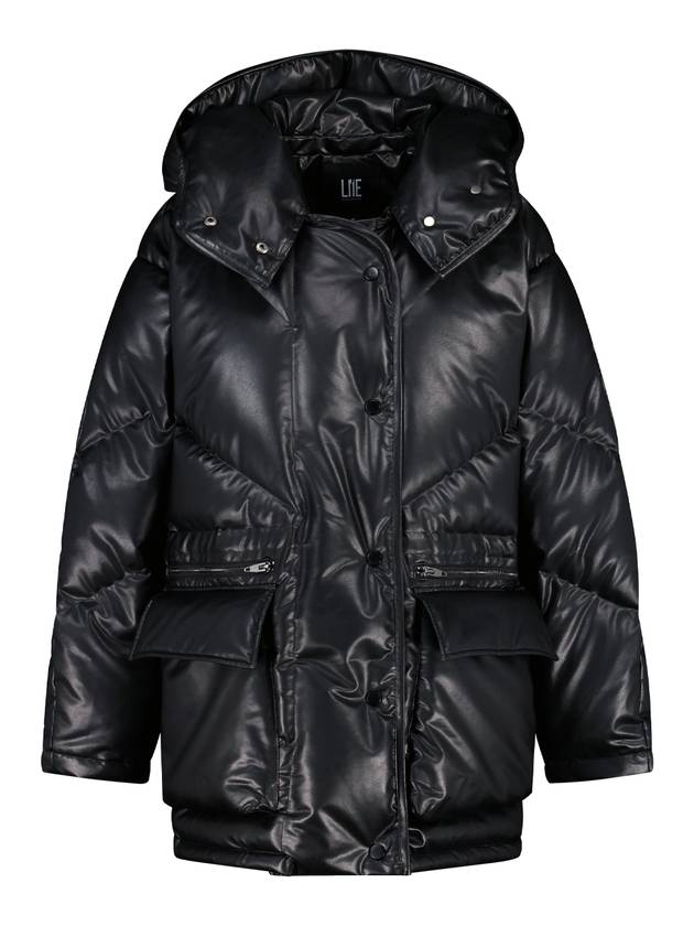 라이 다이아고날 덕다운 패딩 블랙