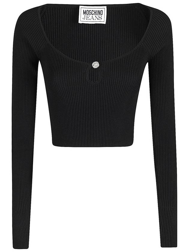 Moschino Jeans 긴소매 골지 점퍼