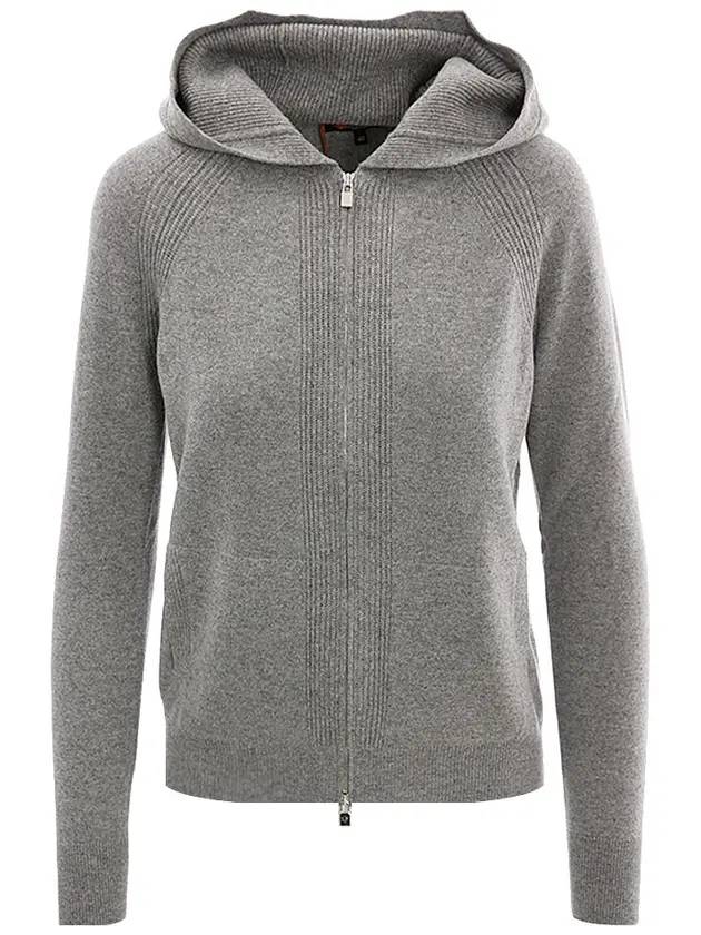로로피아나 메라노 캐시미어 니트 후드집업 그레이