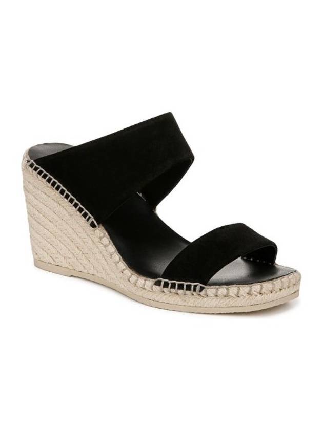 VINCE 빈스 Greta 에스파듀 플랫폼 웨지 슬라이드 샌들 샌달 BLACK