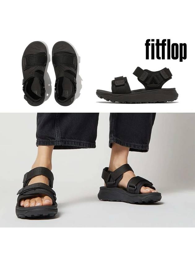 핏플랍 샌들 네오 조절 워킹 하이커 신발 올블랙