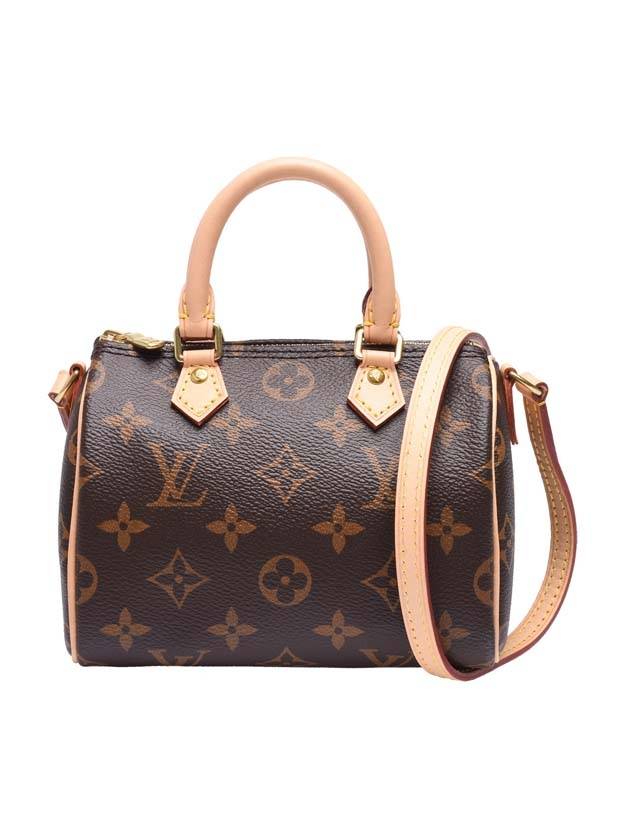 루이비통 나노 스피디 모노그램 토트백 브라운