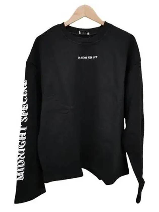 이놈어닛 NUS19284 009 레터링 맨투맨 블랙 ih nom uh nit